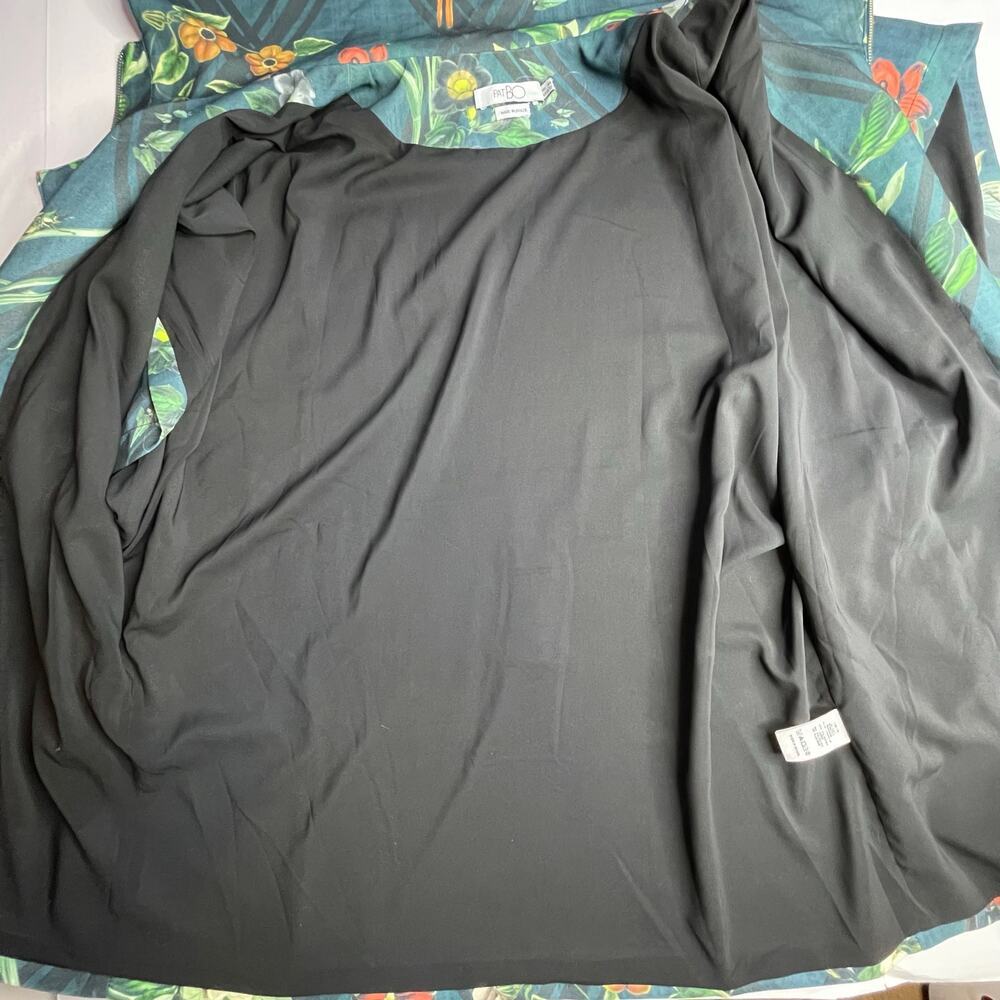 Anthropologie PatBo Kimono Sleeve Jacket size 12 Dark green botanical print - Picture 9 of 10